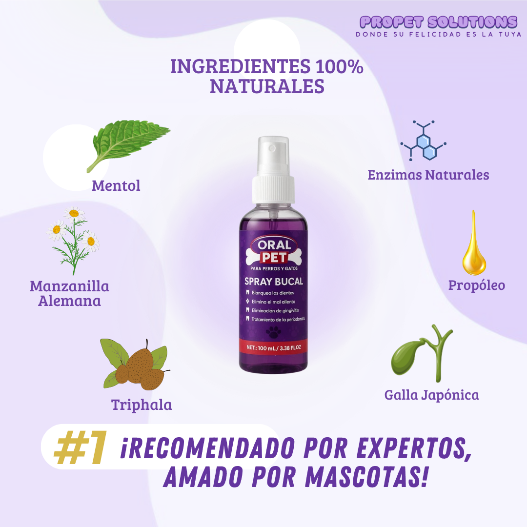 Oral Pet Spray Limpiador Bucal para Mascotas