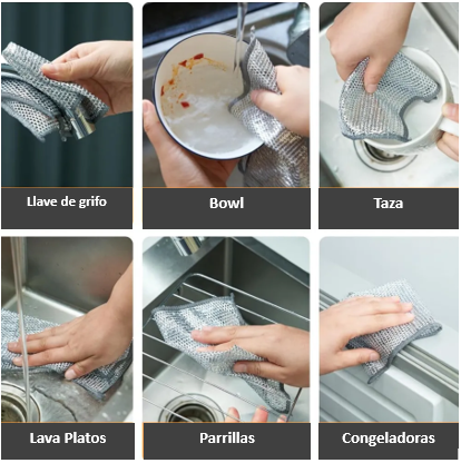 Paños Metálicos de Limpieza 5 unids.
