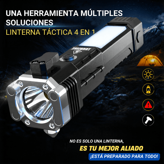 Linterna Táctica 4 en 1