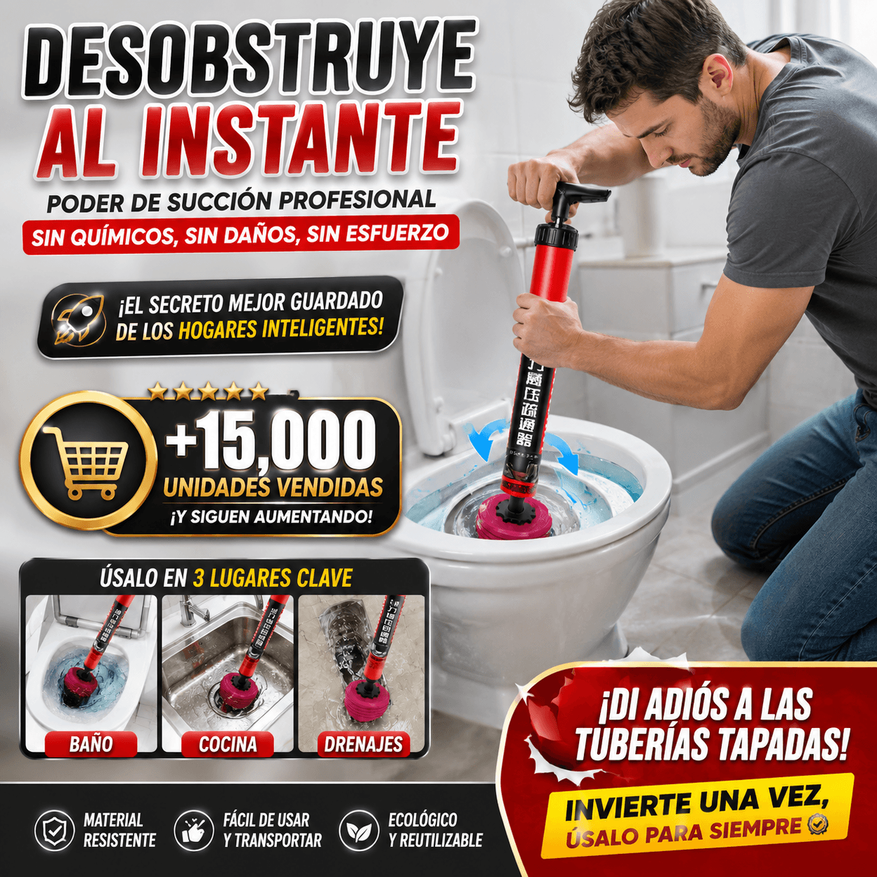 Sopapo Destapador de Alta Presion