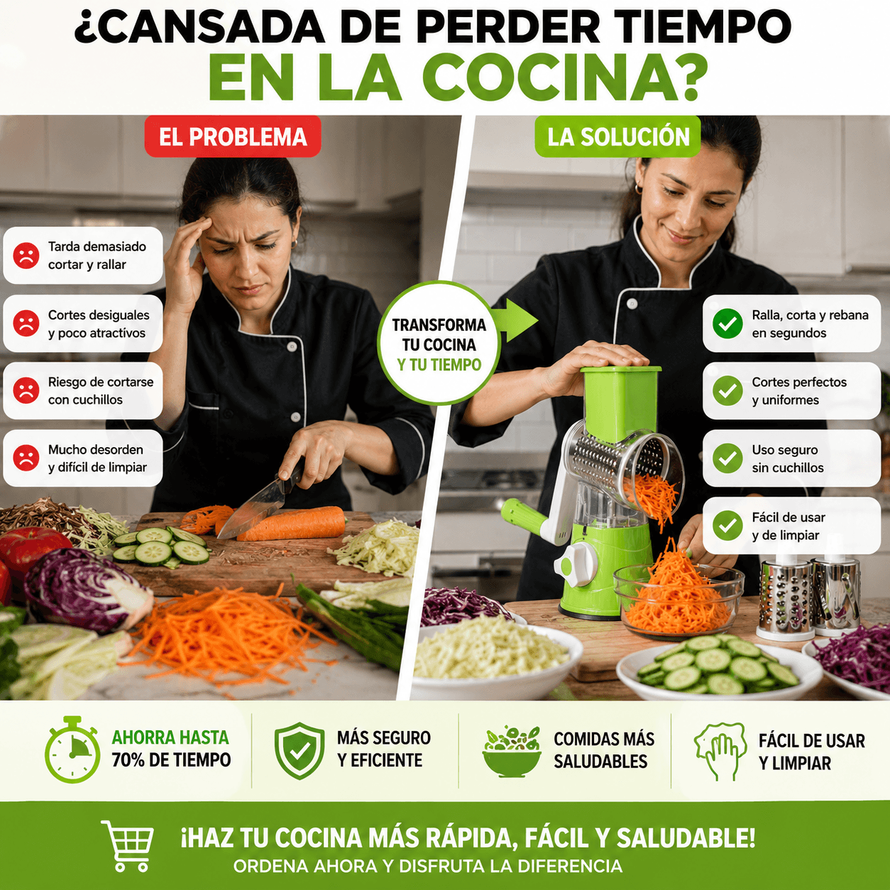 Rallador y Cortador de Verduras