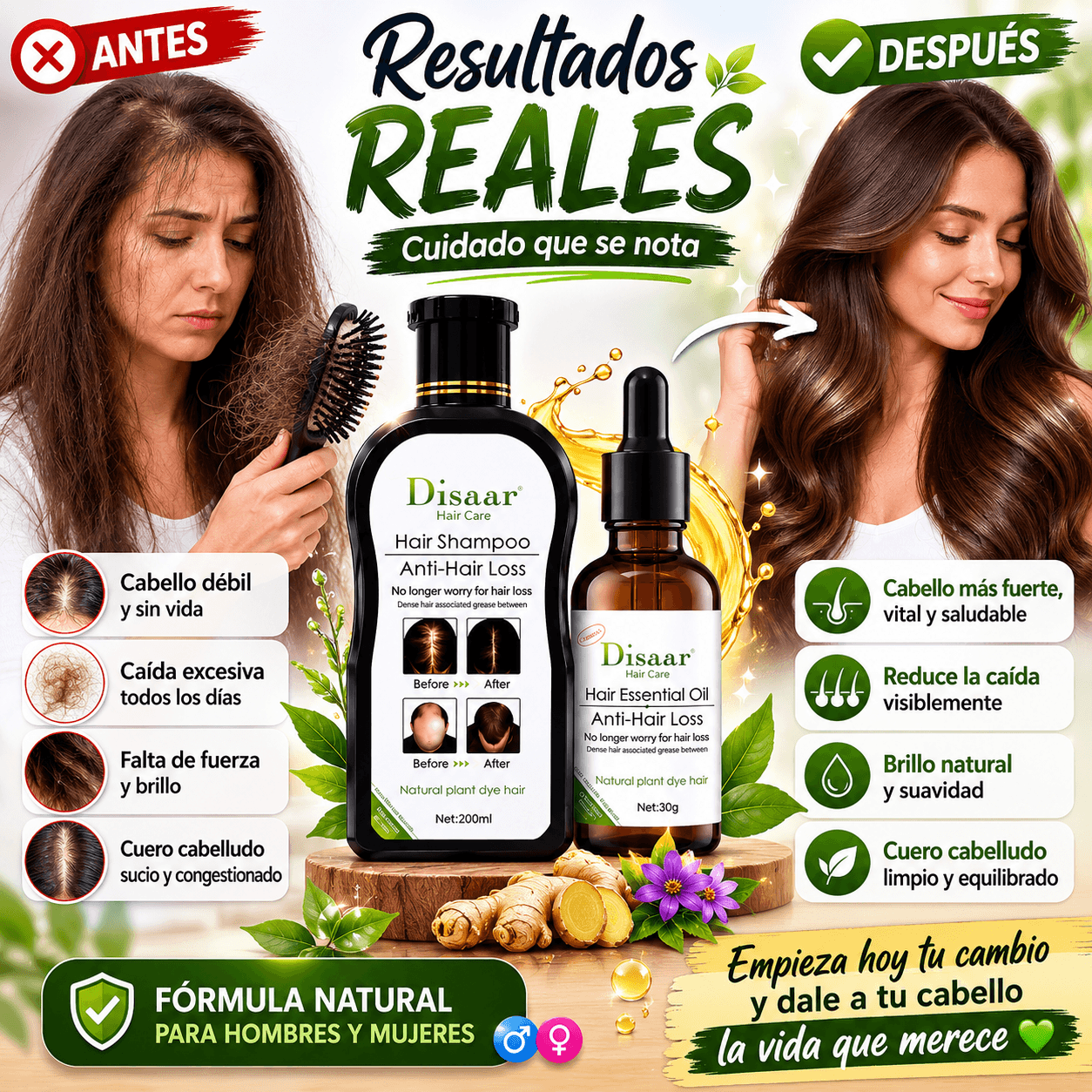 Pack Shampoo Y Serum Anticaida Disaar