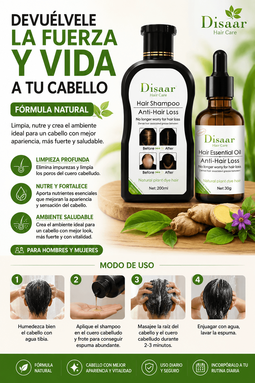 Pack Shampoo Y Serum Anticaida Disaar