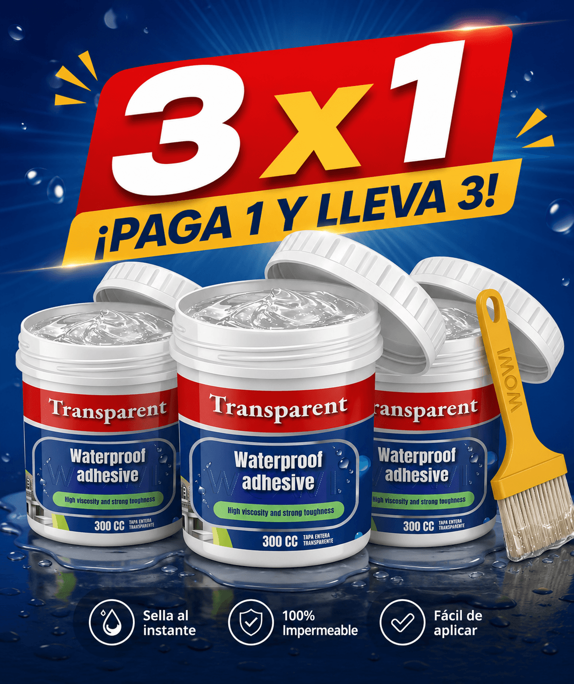 PACK 3 Sellador Goteras Impermevilizante