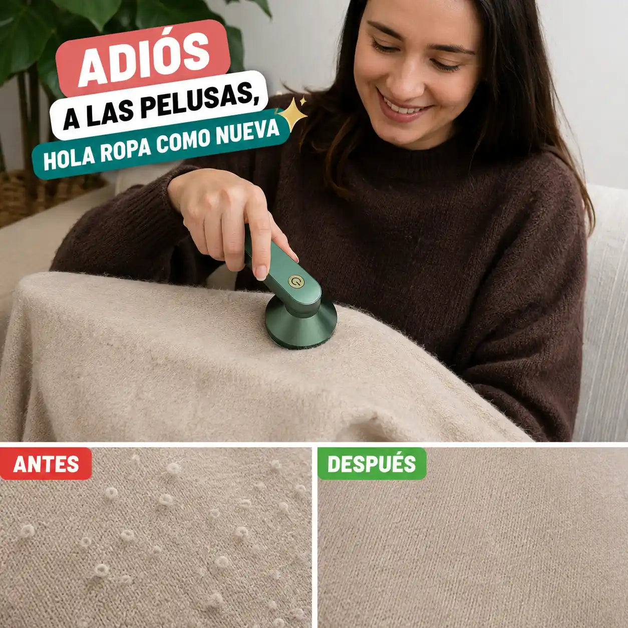 Quita Pelusas Eléctrico Recargable