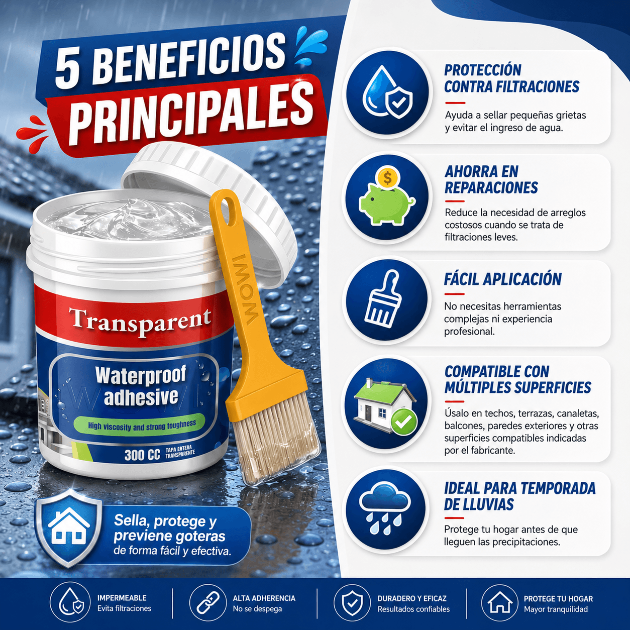 PACK 3 Sellador Goteras Impermevilizante