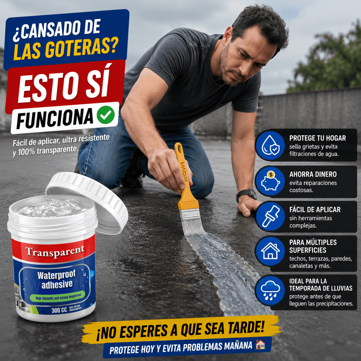 PACK 3 Sellador Goteras Impermevilizante