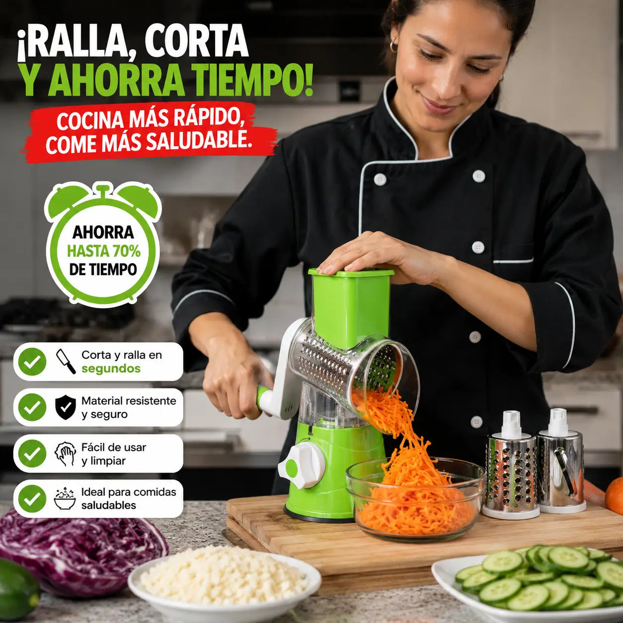Rallador y Cortador de Verduras
